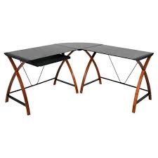 The wiki is a participant in associate programs from amazon, walmart, ebay, target, and others, and may earn. L Shaped Modern Glass And Wood Desk Black Onespace Target