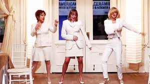 The first wives presenting best original song to andrew lloyd webber and tim rice for 'you must love me' from evita Goldie Hawn Bette Midler And Diane Keaton Reunite In New Netflix Film Video Abc News