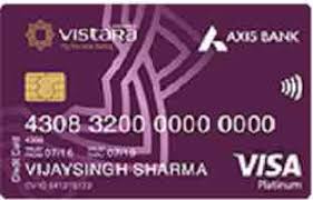 The benefits of this card include cashback up to 5% when you shop on myntra and flipkart. Axis Bank Vistara Credit Card Check Offers Benefits