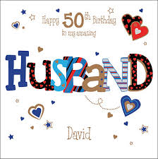 personalised 50th birthday card husband