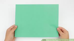 3 Ways To Fold Paper For Tri Fold Brochures Wikihow