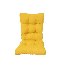Back Patio Chair Yellow Cushion