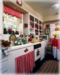 On the other hand, the kitchen is a fluid transit area, so the decoration should be thought of. Cute Kitchen Decorating Themes Red And White Kitchen Red Country Kitchens Kitchen Decor Sets