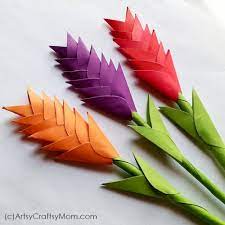 paper flower crafts for kids