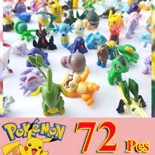 Đồ chơi 72 Pokemon dễ thương cho bé trên 3 tuổi không trùng nhau, chất liệu