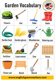 gardening tools names with pictures
