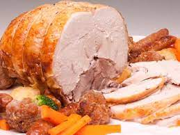 If you can't find the smaller, split if cooking a rolled turkey breast with skin on (shaped and tied into a roast) allow 20 minutes cooking time per pound. Boneless Rolled Turkey Joint Peach Croft Farm