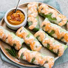 Low calorie spring roll recipe. Fresh Vietnamese Spring Rolls With Video With Dipping Sauce Healthy Nibbles