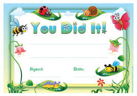 You Did It School Award Certificates For Kids