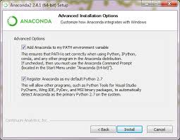 using anaconda environment for windows
