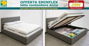 Il letto anna è disponibile nei colori bianco o grigio. Eminflex Letto Contenitore