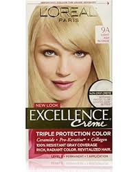 Check spelling or type a new query. New Deal On L Oreal Paris Excellence Creme Permanent Hair Color 9a Light Ash Blonde 100 Percent Gray Coverage Hair Dye Pack Of 1