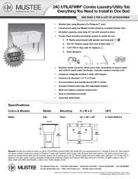 Plastic Laundry Tub Specification