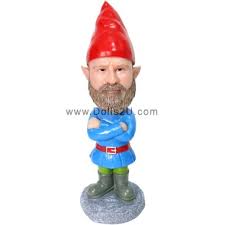 custom garden gnome bobblehead gift