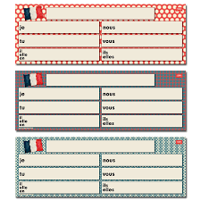 Dry Erase French Verb Charts Set Of 3