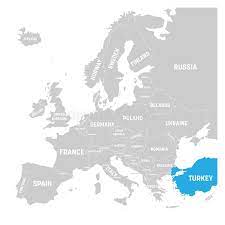 Físico, político, temático e os demais. Turquia Marcou Pelo Azul No Mapa Politico Cinzento De Europa Ilustracao Do Vetor Ilustracao Do Vetor Ilustracao De Texto Etiquetar 104702111