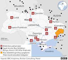 Rusya'nın Ukrayna'yı işgali: Haritalarla Rusya'nın saldırısı - BBC News  Türkçe