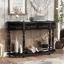 modern curved half moon console table