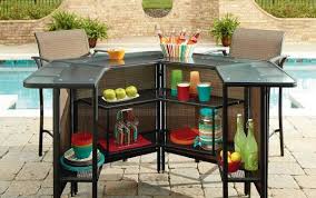 Outdoor Patio Bar 4 Sided Glass Top