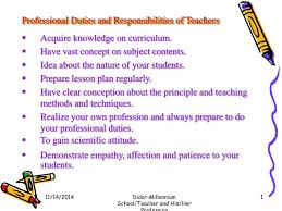 Role and Responsibilities of a teacher