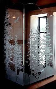 etched glass door
