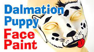 how to face paint a dalmatian puppy dog