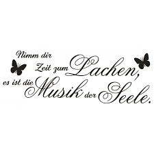 Check spelling or type a new query. Spruch Wandtattoo Zeit Lachen Musik Seele Wandsticker Wandaufkleber Sticker Ebay