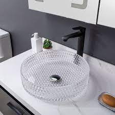 Round Glass Wash Basin Bathroom