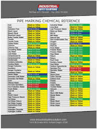 Pipe Marking Chemical Reference Chart Chemical Reference