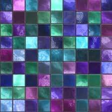 blue purple tiles fabric wallpaper and