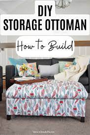 diy upholstered storage ottoman how