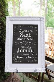 Pick A Seat Not A Side Wedding Seating Sign Wedding