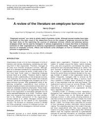 Handbook on Employee Turnover    pages Employee Turnover and Organizational