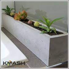 Polished Concrete Planter Large