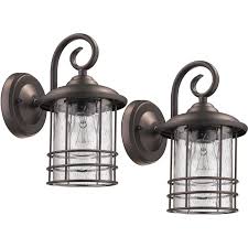 Light Rubbed Bronze Outdoor Wall Sconce