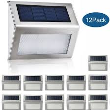 12 Pack Solar Step Lights Outdoor Deck