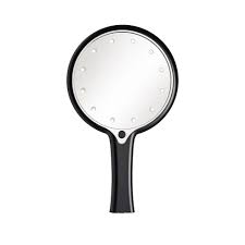 led lighted hand held cosmetic mirror