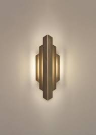 Deco Sconce Gold Vertical Geometric Modern Led Sconce Light Fixture Art Deco Light Fixture Art Deco Lamps Art Deco Interior