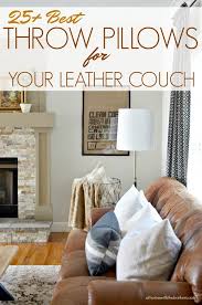 best throw pillows for leather couch