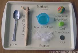 preschoolers & sink/float experiment