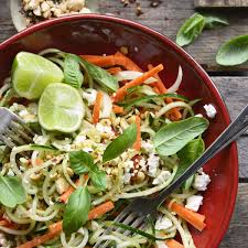 low carb spiralized cuber salad with
