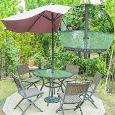 2 patio table umbrella hole ring and