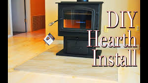 easy diy hearth for our new wood stove