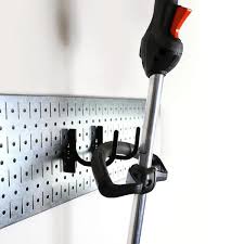 Tool cabinets these storage solutions come in tiers, with the first or bottom one being the base on which the others rest. Wall Control 8 In H X 64 In W Garage Tool Storage Lawn And Garden Tool Organizer Rack With Galvanized Steel Pegboard And Black Hook Gws 0864 Gvb The Home Depot