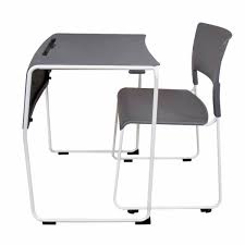 See more ideas about student desks, desk, furniture. Lightweight Stackable Student Desk And Chair 4 Pack Slate Gray Student Stk4pk The Home Depot