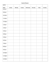 hourly schedule templates excel