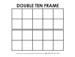 blank double ten frame template math