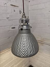 British Mercury Glass Pendant Lamp From