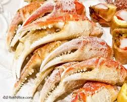 boiled crab claws roti n rice