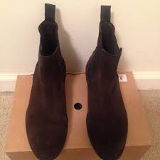 Everyone needs a good boot under their belt. Men S Dark Brown Suede Chelsea Boots Size 9 From H M Depop